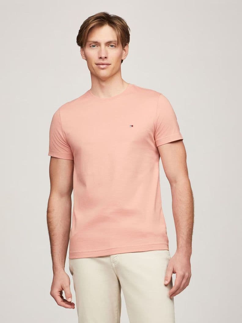 Polera Essential C-Neck Slim Fit Damasco S