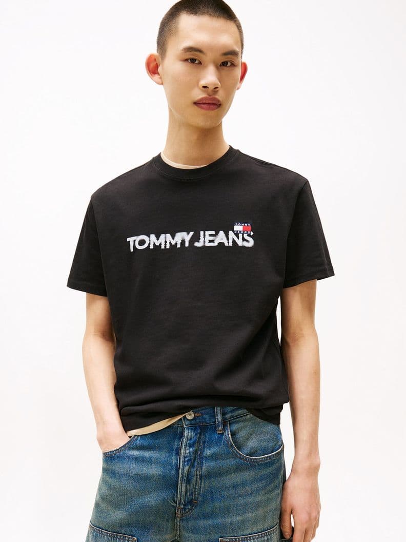 Polera Con Logo De Parche Regular Fit Negro M