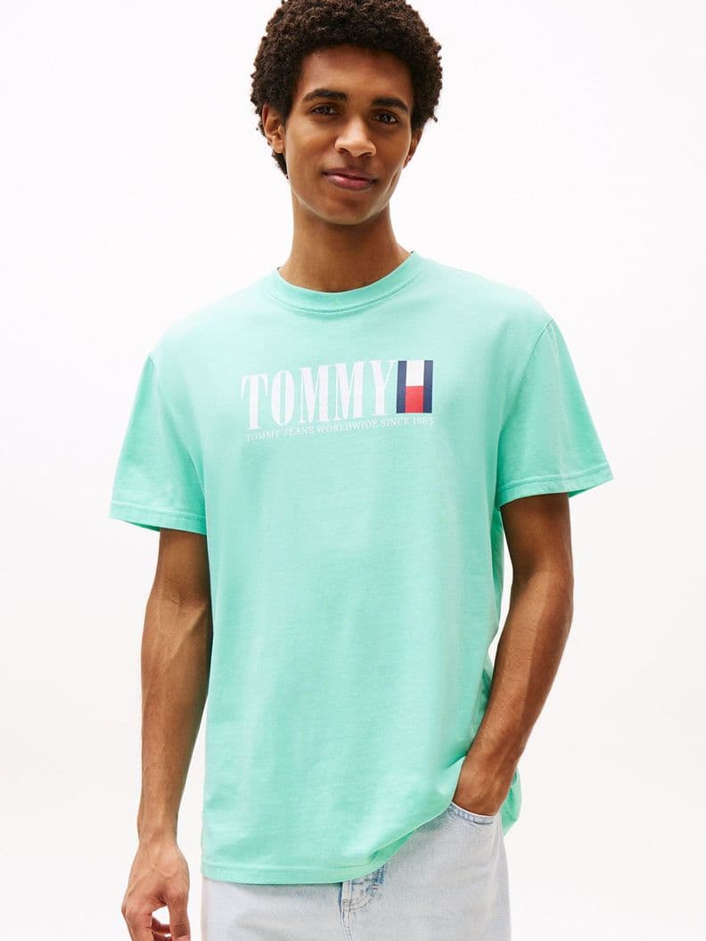 Polera C-Neck Con Logo Regular Fit Verde M
