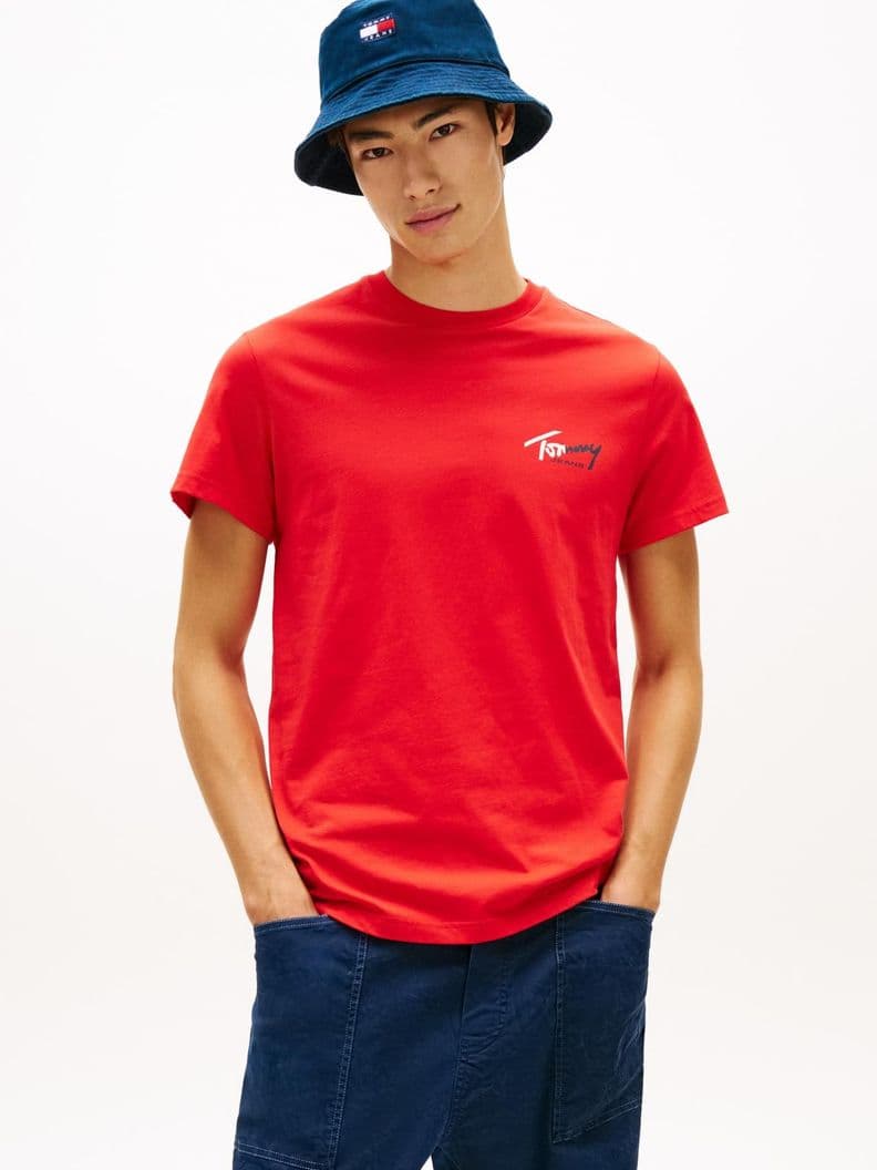 Polera Con Logo Slim Fit Rojo XXL