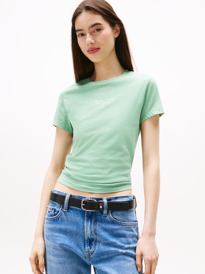 Polera Logo Essential Slim Fit Verde L