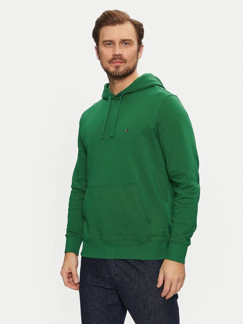 Poleron Hoodie Con Logo Bordado Verde XS
