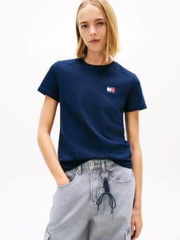 Polera Con Logo Ondulante Regular Fit Azul S