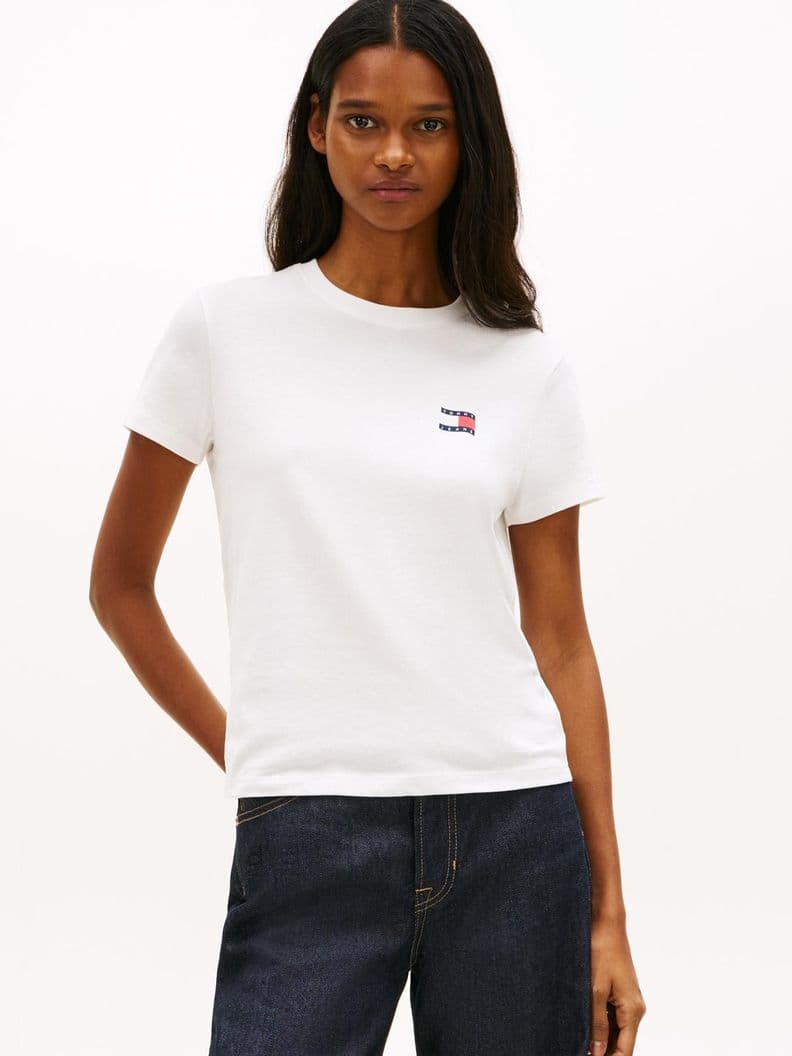 Polera Con Logo Ondulante Regular Fit Blanco S
