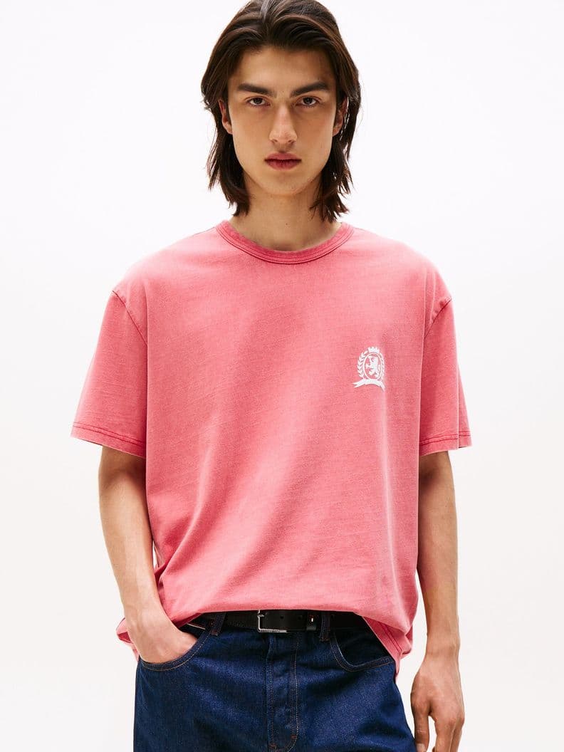 Polera Crest Logo Relaxed Fit Rosado XL