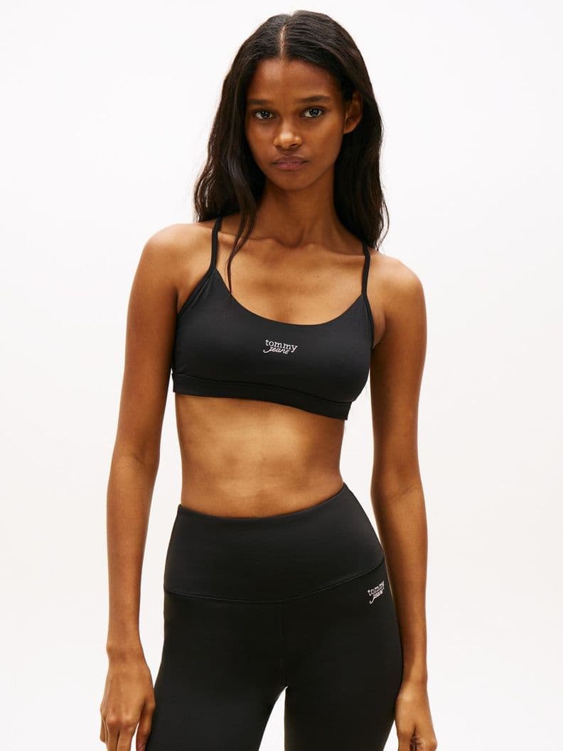 Bralette Athleisure Con Logo Metalizado Negro L