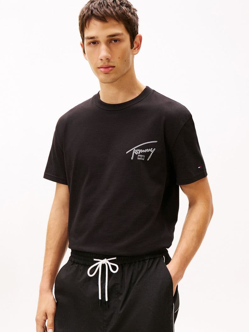 Polera Con Logo Signature Regular Fit Negro XL