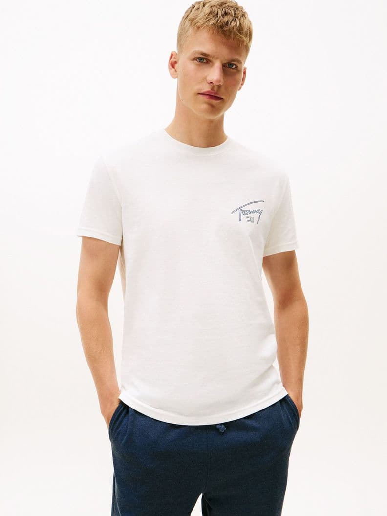 Polera Con Logo Signature Regular Fit Blanco S