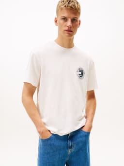 Polera Con Logo Relaxed Fit Blanco XL