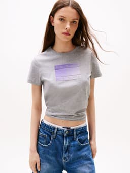 Polera Logo Degradado Regular Fit Gris M