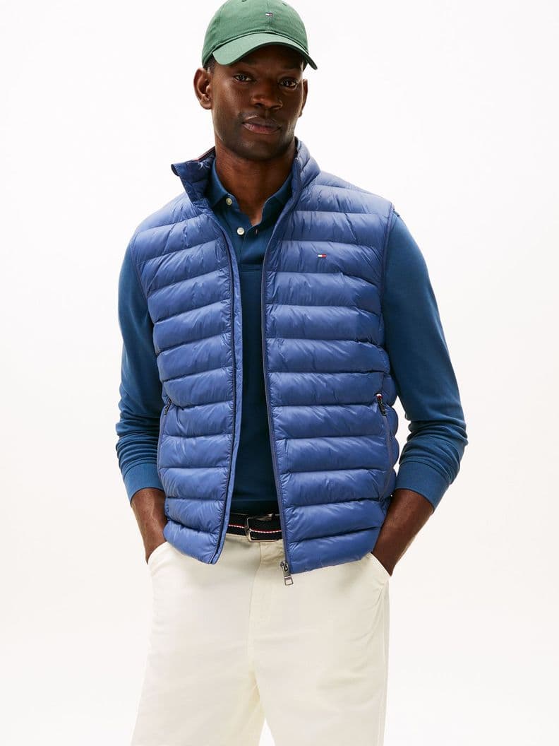 Parka Vest Plegable Repelente Al Agua Azul M