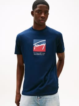 Polera Con Logo Distintivo Regular Fit Azul M