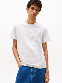Polera Con Logo Lineal Slim Fit Gris M
