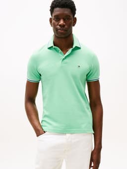Polo Seasonal Ribeteado Slim Fit Verde L