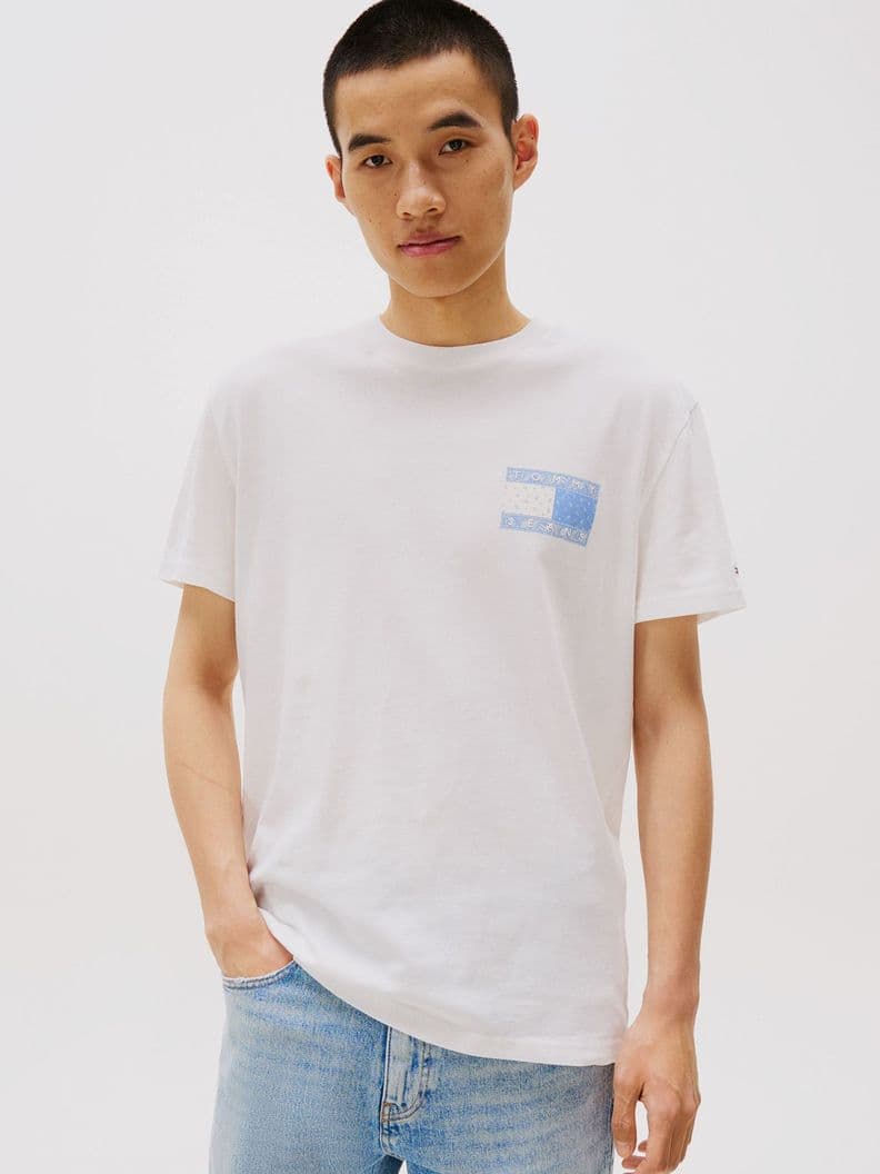 Polera Paisley Flag Logo Regular Fit Blanco XXL