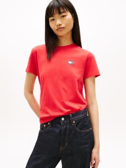 Polera Con Logo Ondulante Regular Fit Rojo XS