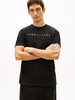 Polera Con Logo Lineal Regular Fit Negro XXL