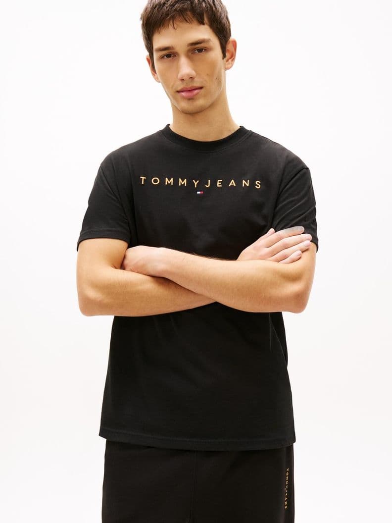Polera Con Logo Lineal Regular Fit Negro L
