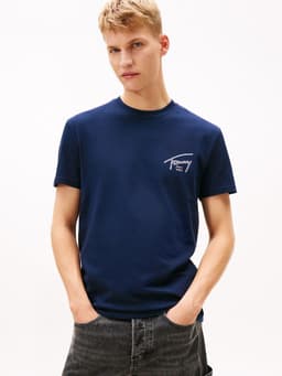 Polera Con Logo Signature Regular Fit Azul L