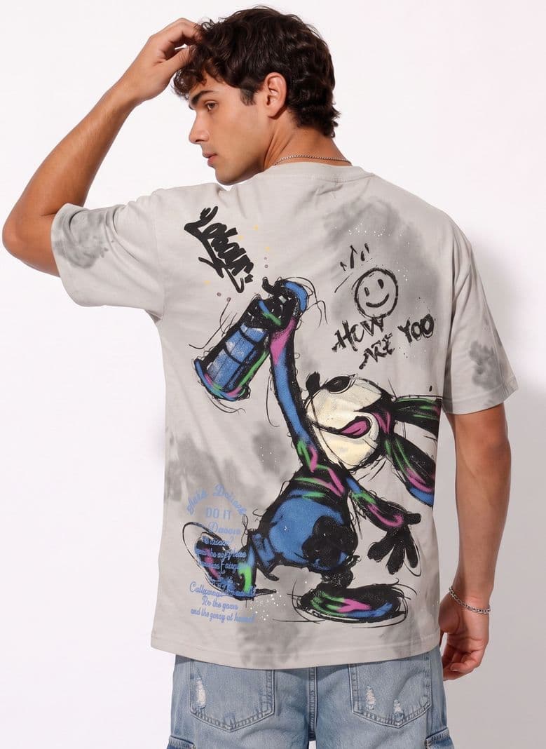 Polera Oversize Disenos Urbanos Hombre Gris 2XL