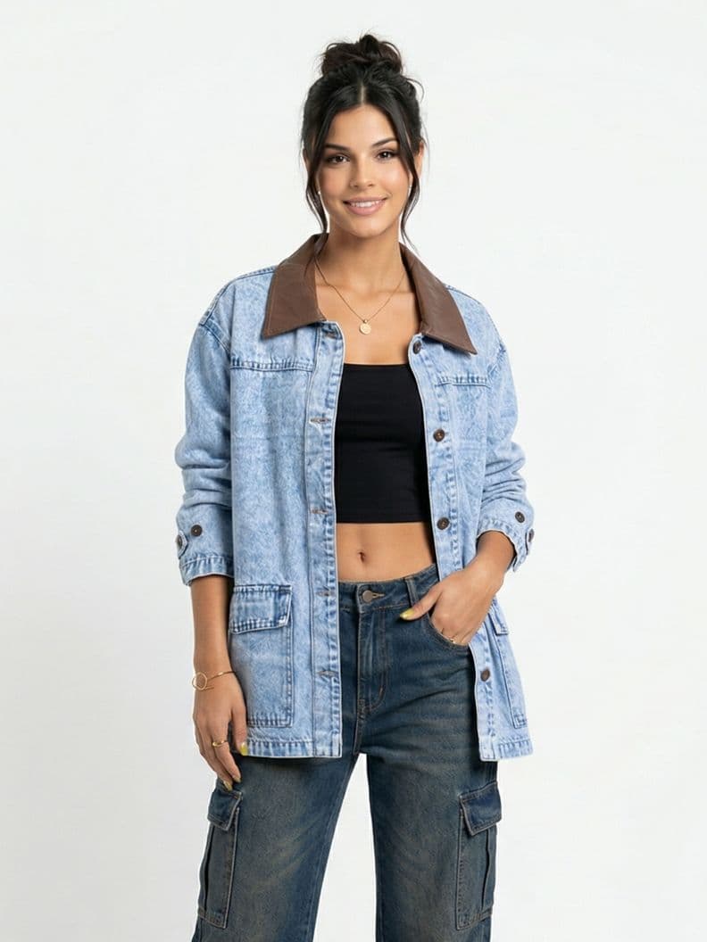 Chaqueta Denim Oversize Mujer Nairobi Celeste L