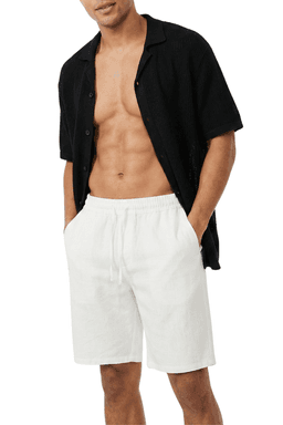 Short Fresco Lino Grueso Hombre Blanco 46