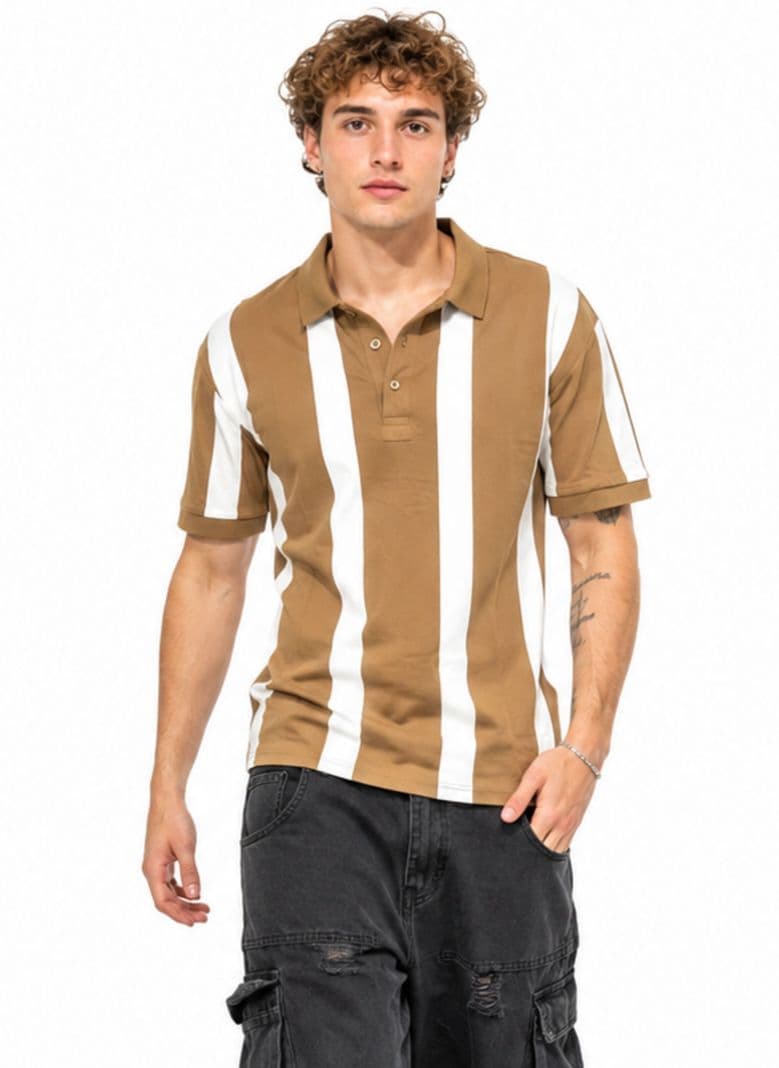 Polera Polo Algodon Hombre Dante Crema S