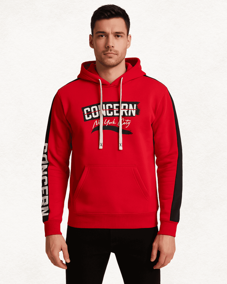 Sueter Poleron Concern Hombre Rojo L
