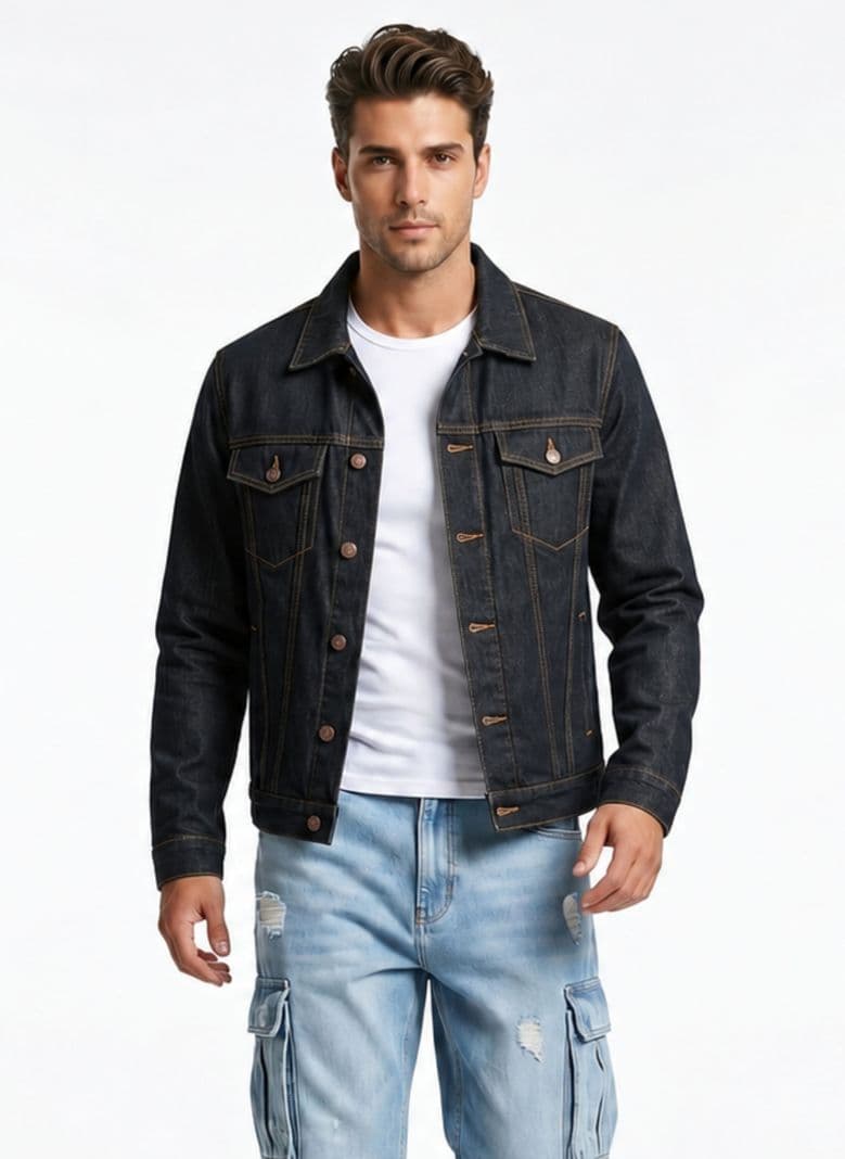 Chaqueta Mezclilla Colors Clasic Man Hombre Azul M