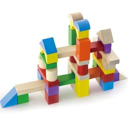 Juego De Bloques De Construccion. Madera. 100 Pzas.