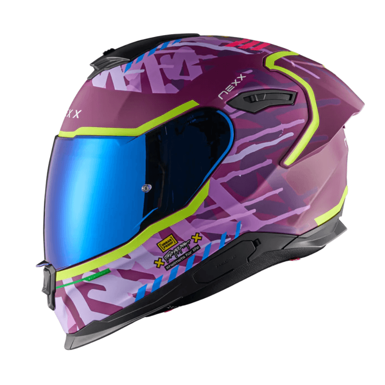 Casco para moto Nexx Y.100R URBANGRAM AUBERGINE Morado S