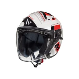Casco De Moto Mt Helmets - Avenue Sv Sideway C5 Rojo / Perla S