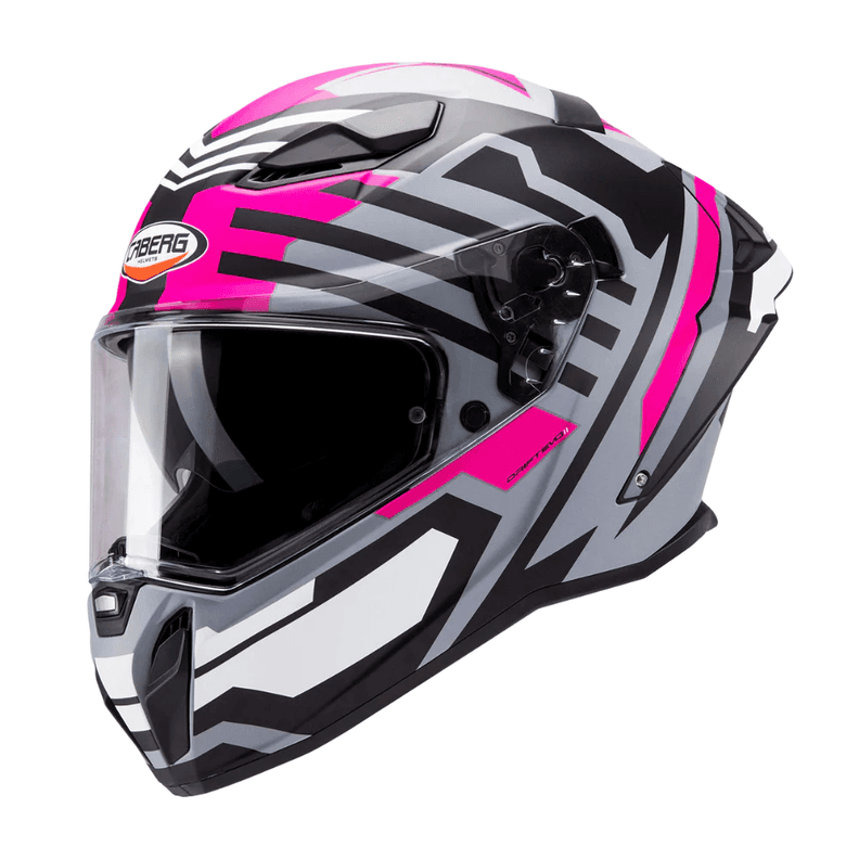 Casco para moto Caberg Drift Evo II Horizon Matt Grey/Black/Fuchsia Rosado S