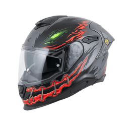 Casco para moto Nexx Y.100R NIGHT RIDER TITANIUM Gris XL