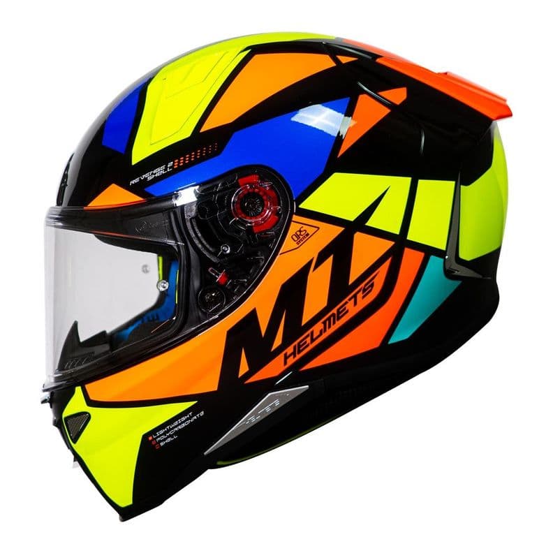 Casco De Moto Mt Helmets Revenge 2 Scalpel C3 Amarillo Fluo M