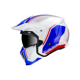 Casco De Moto Mt Streetfighter Sv Twin B7 Azul/perla Brillo S