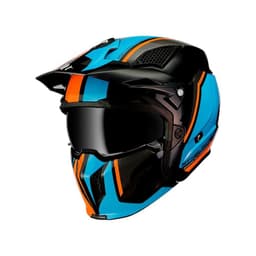 Casco De Moto MT Helmets StreetFighter SV Twin A4 Naranjo Fluor Brillo L