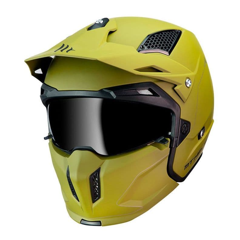 Casco De Moto Mt Helmets Streetfighter Sv Solid A6 Verde Mat L