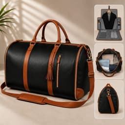 Bolso De Viaje Convertible Plegable De Mano Portatraje 50l Negro