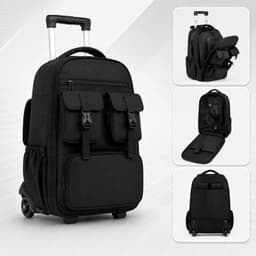 Mochila Trolley Con Ruedas 2 en 1 Viaje Oficina Ejecutiva 30l Negro