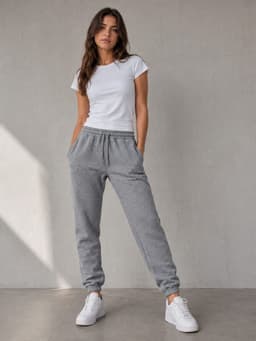 Pantalon Buzo Jogger Hombre Mujer 285g Ajustable Casual Deportivo Algodon Gris L