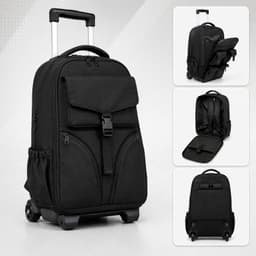 Mochila Trolley Con Ruedas 2en1 Viaje Oficina Ejecutiva 30L Negro