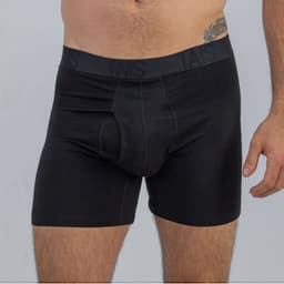2 Unidades Boxer Largo Liso Negro Happy Boolls XL
