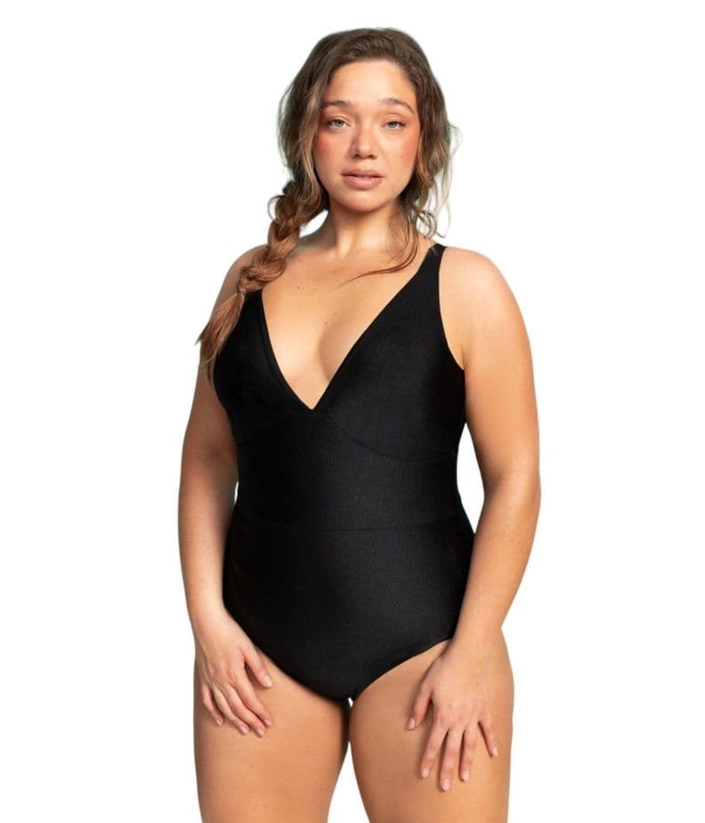 Traje De Bano Clasico Wavy Negro XL