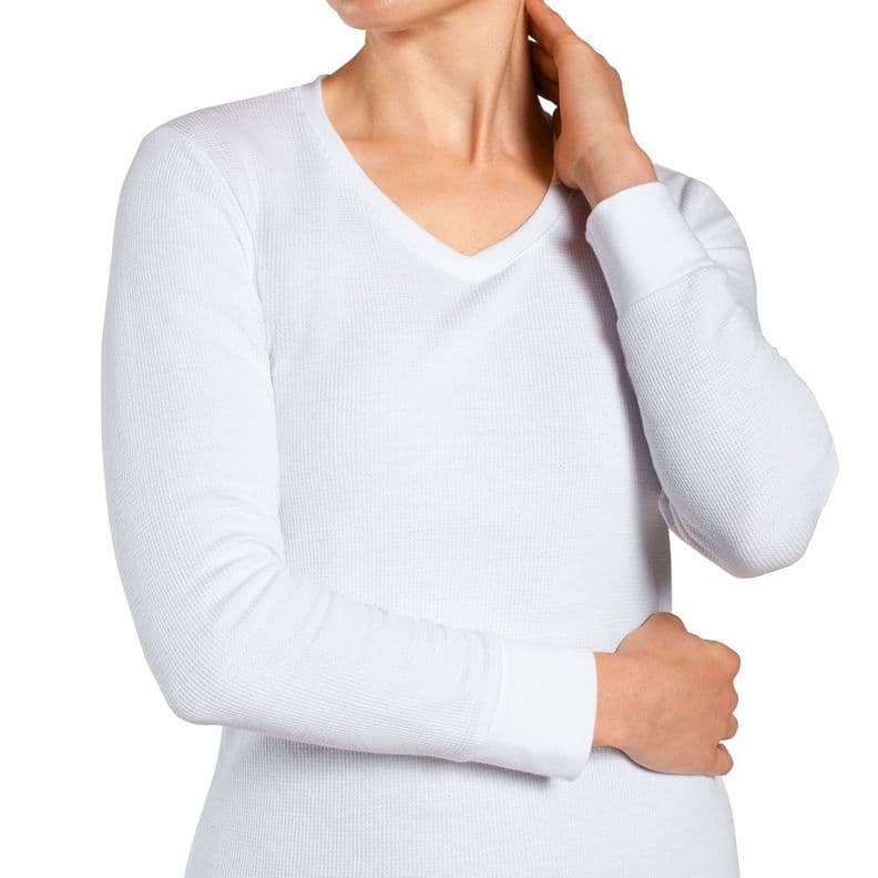 Camiseta Termica Micropanal Cuello V Blanco Monarch L