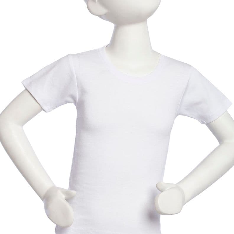 Camiseta Nina Manga Corta Algodon Blanco 2
