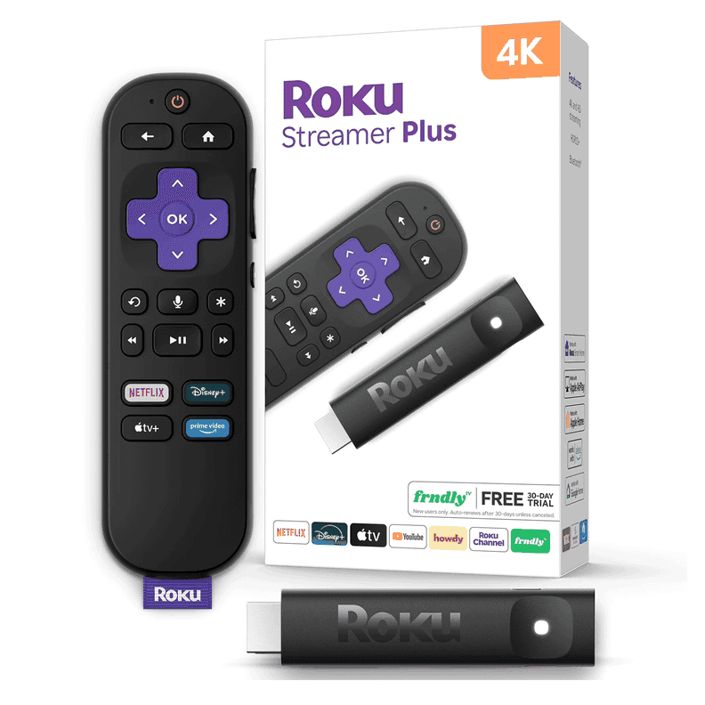 Roku Streamer Plus 4K HDR Control por Voz Streaming WiFi Negro