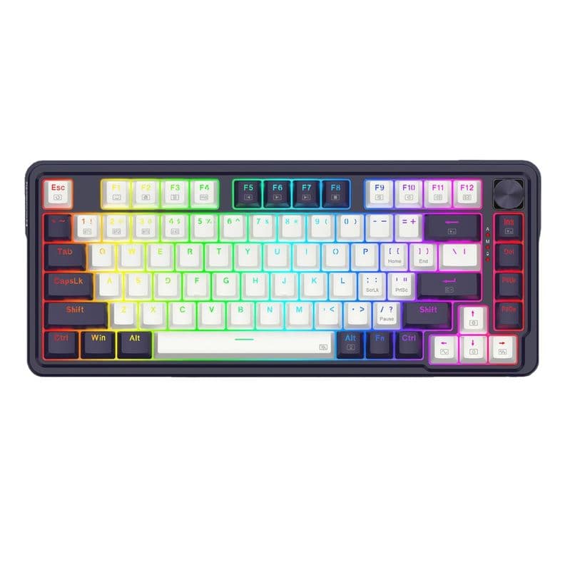Teclado Gamer Redragon Ucal Pro WB K673 RGB Red Switch Espanol Blanco