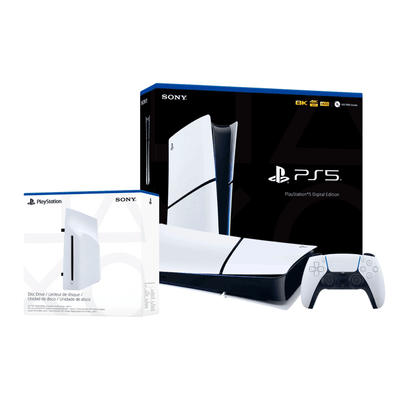 Consola Sony Playstation 5 Slim Edicion Digital + Unidad de disco externa