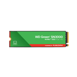 Disco Duro Interno SSD Western Digital Green SN3000 1TB NVMe M.2 2280 PCIe 4.0 x4 Verde